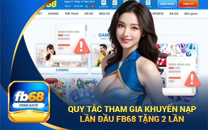 Quy Tắc Tham Gia Khuyến Mãi Nạp Lần Đầu FB68 Tặng 2 Lần